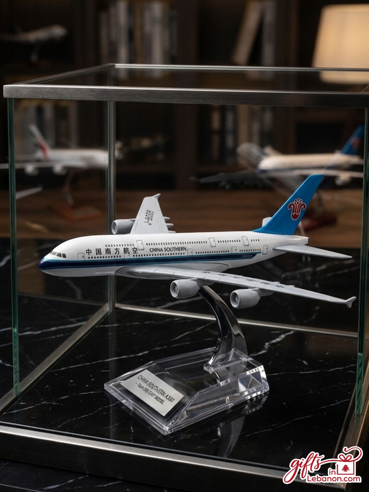 China Southern Airbus A380 16cm Diecast Model Plane on Display Stand