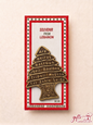 Handmade bronze Cedar of Lebanon souvenir magnet featuring names of Lebanese cities