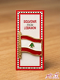 Lebanese Flag Enamel Pin Souvenir on Presentation Card