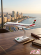 Middle East Airlines 20cm Model Airplane on Desk Overlooking Beirut