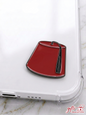 Traditional red Lebanese Tarboush enamel sticker on a white phone case